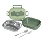 Πράσινο Φαγητοδοχείο 1Lt | 3 Θέσεων