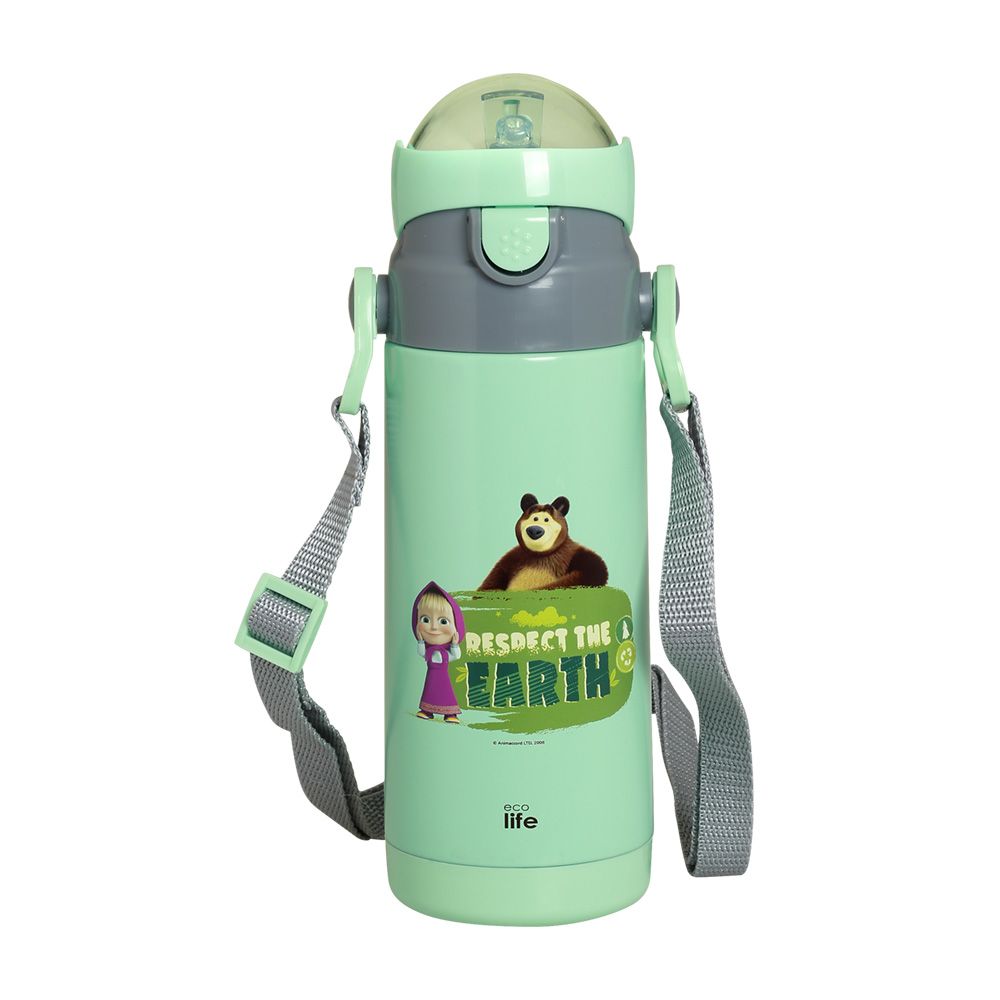 Kids Thermos 'Masha -Respect Earth' 400ML (mint)