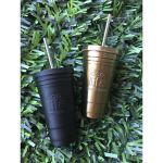 Bronze Thermos Cup 480ml | Ανοξείδωτο Καλαμάκι