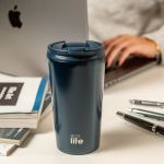 Βlue Black (Matte) Coffee Thermos 370ml
