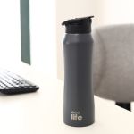 Grey Thermos 550ml | Εσωτερικό Καλαμάκι