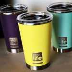 Yellow Coffee Thermos 370ml | Διαφανές Καπάκι