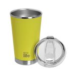 Yellow Coffee Thermos 370ml | Διαφανές Καπάκι