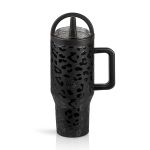 Leopard Black 900ml (2Handles Lid)