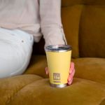 Yellow Coffee Thermos 370ml | Διαφανές Καπάκι