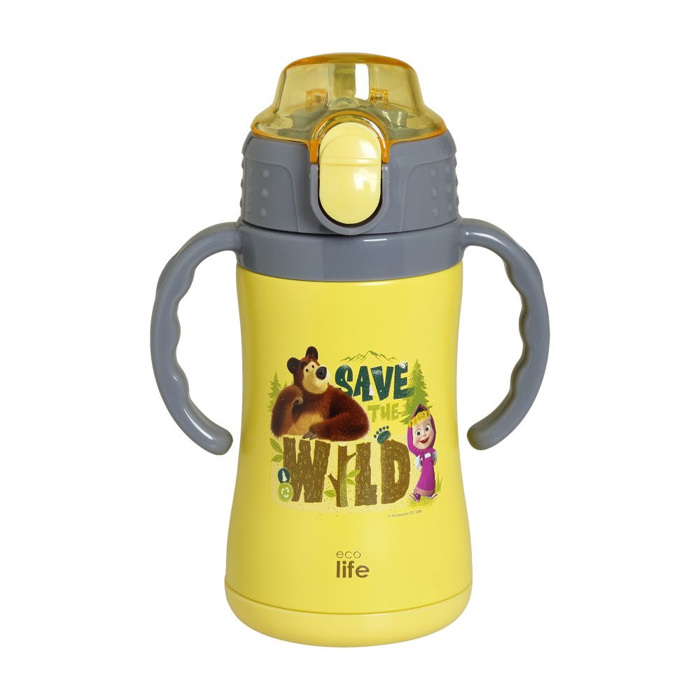 Kids Thermos 'Masha - Save The Wild' 300ML (yellow)