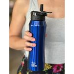 Blue Thermos 550ml | Eσωτερικό Καλαμάκι