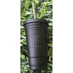 Black Thermos Cup 480ml | Ανοξείδωτο Καλαμάκι