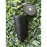 Black Thermos Cup 480ml | Ανοξείδωτο Καλαμάκι