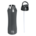 Grey Thermos 550ml | Εσωτερικό Καλαμάκι